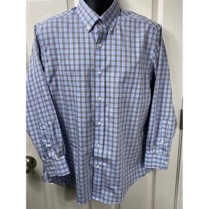 Buttoned Down Men's Plaid Dress‎ Shirt Classic Fit Button Down Collar 16 1/2